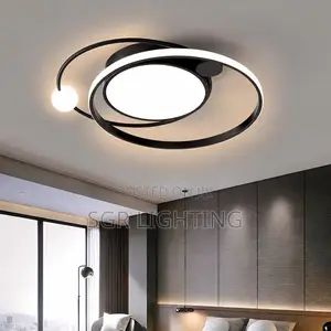 Nordic Minimalist Ring LED Ceiling Lamp Circular Gold Aluminium