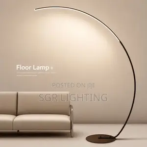 Nordic Modern Arc Shape Floor Lamp Led Dimmable Remote Control