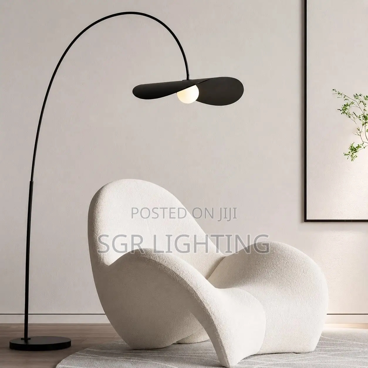 Nordic Modern Arc Shape Floor Lamp Led Dimmable Remote Control