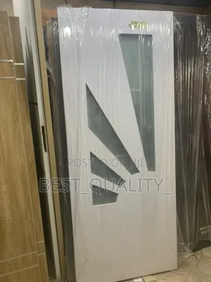 3ft White Hardwood/Glass Door