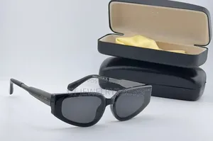 Black Celine Geometric Sunglasses Thick Acetate Frames and Tinted