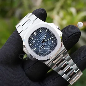 Lux Patek Philippe Nautilus Power Reserve, Date Moon Phase Display