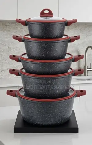 MBH Exclusive Cookware Set, Granite Series, 10 Pieces