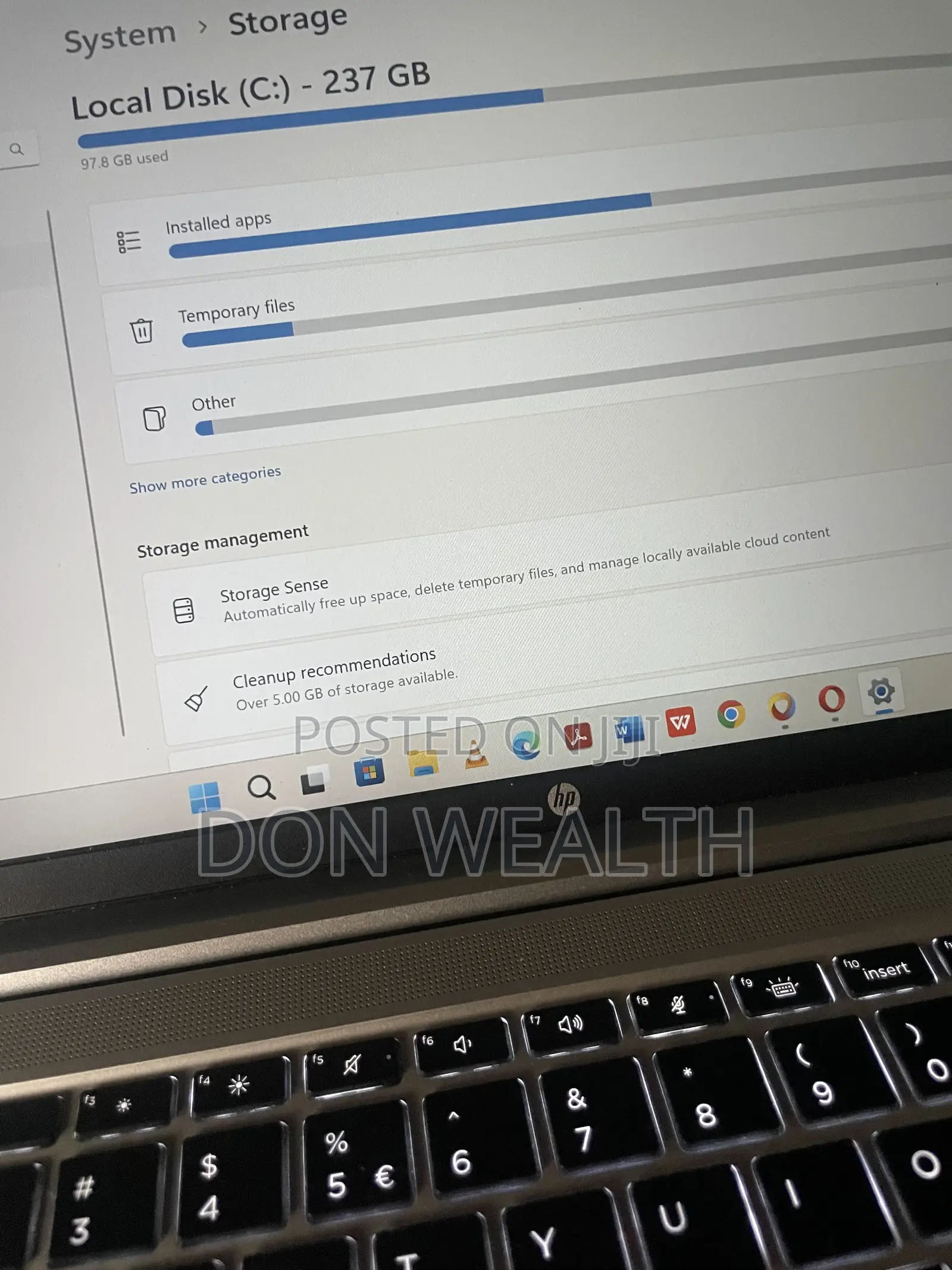 Laptop HP 8GB Intel Core i5 HDD+SSD 256GB