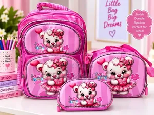3in1 Cute 3d Carton Character SCH Bag,lunch Bag,pencil Case( Primary)