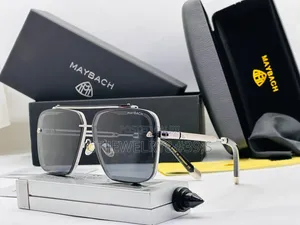 Maybach Luxury Aviator/Square Sunglasses a Double-Beam Metal Frame