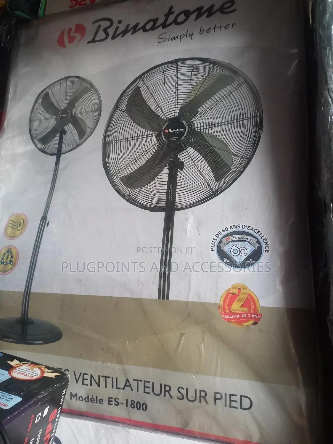 Binatone Stainless Stand Fan1800 60w