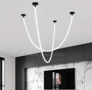 Minimalist LED Flexible Tube or Silicone Hose Chandelier