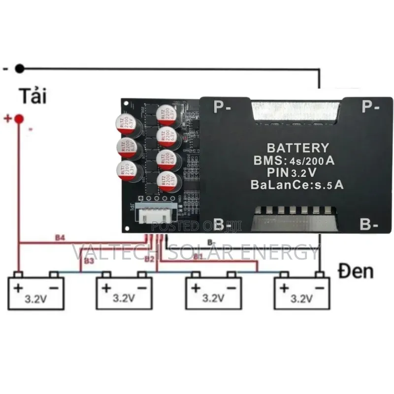 Valtech Energy 4S 200a/400a Lifepo4 5.5A Active Balancer Hardware BMS