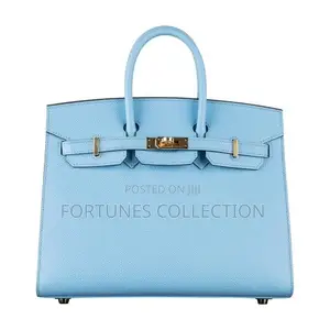 Hermes Inspired Luxury Structured Togo Leather Birkin Handbag