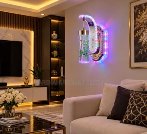 Trendy Acrylic Wall Lamp, Elegant Floral Design Sconce for Bedroom,