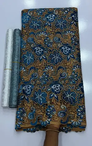 Sequins Velvet Guipure Lace