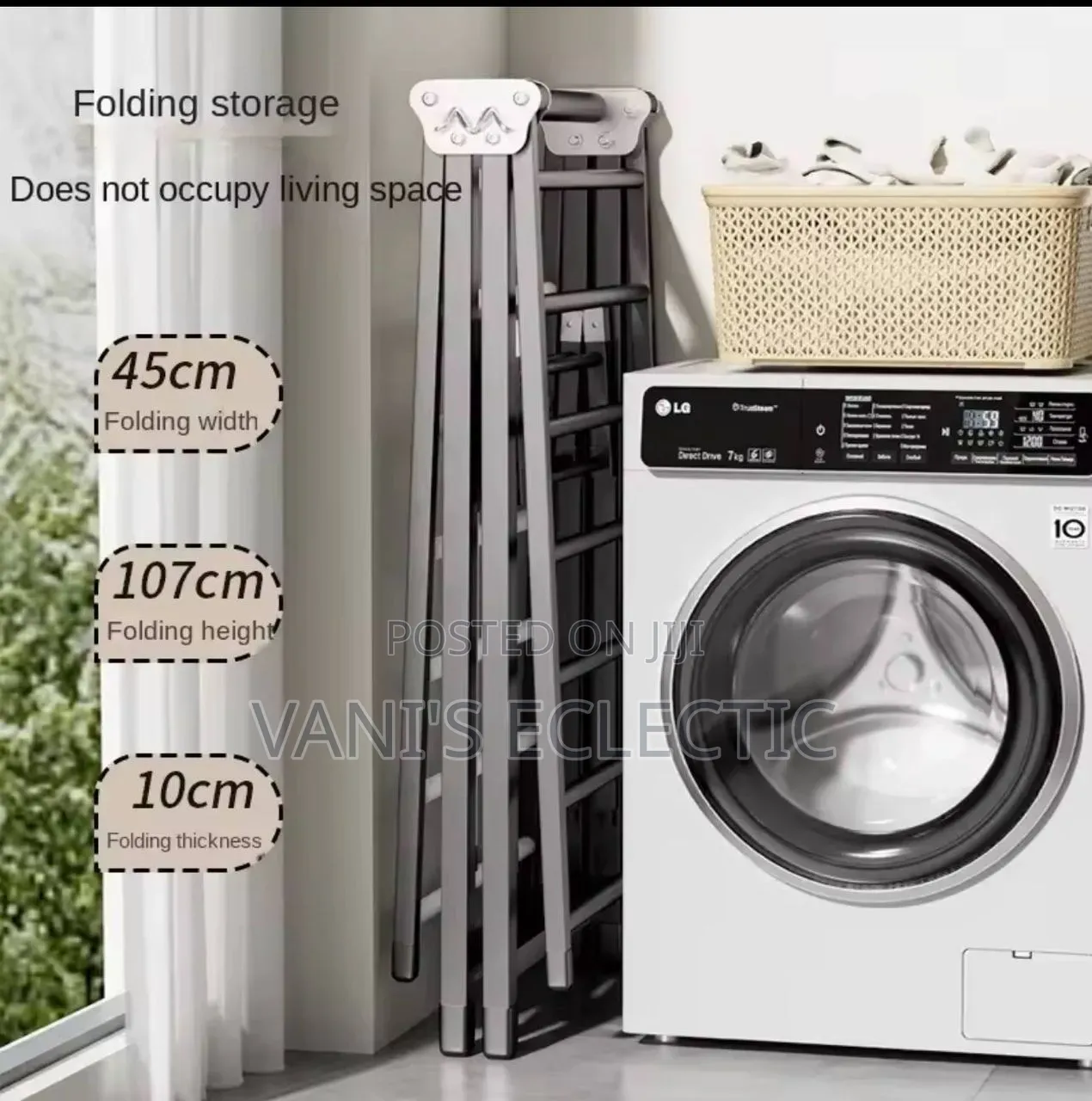 Heavy Duty Foldable Clothes Drying Rack - 180kg Capacity