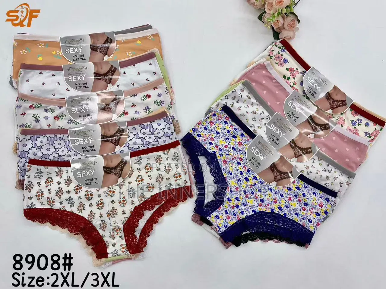 3pcs Floral Cotton Panties