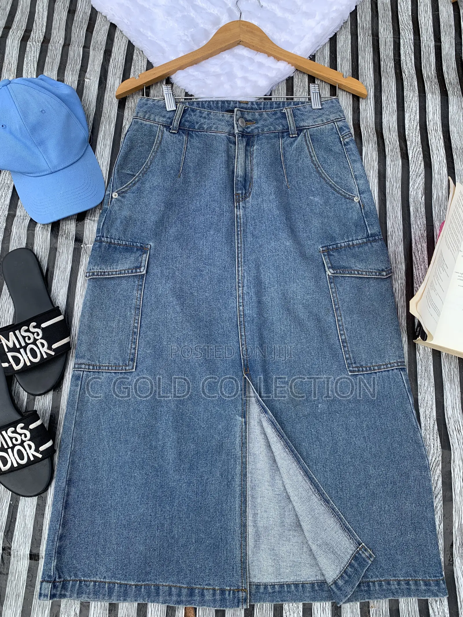 Thrift Jean Skirt