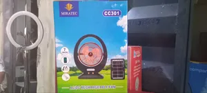 Miratec 7inche Solar Rechargeable Fan. With Panel and Bolbs