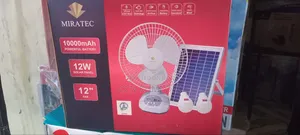 Miratec 12-Inch Rechargeable Table Fan. Bolbs and Panel