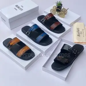 Berluti Quality Luxury Men Genuine Leather Pams