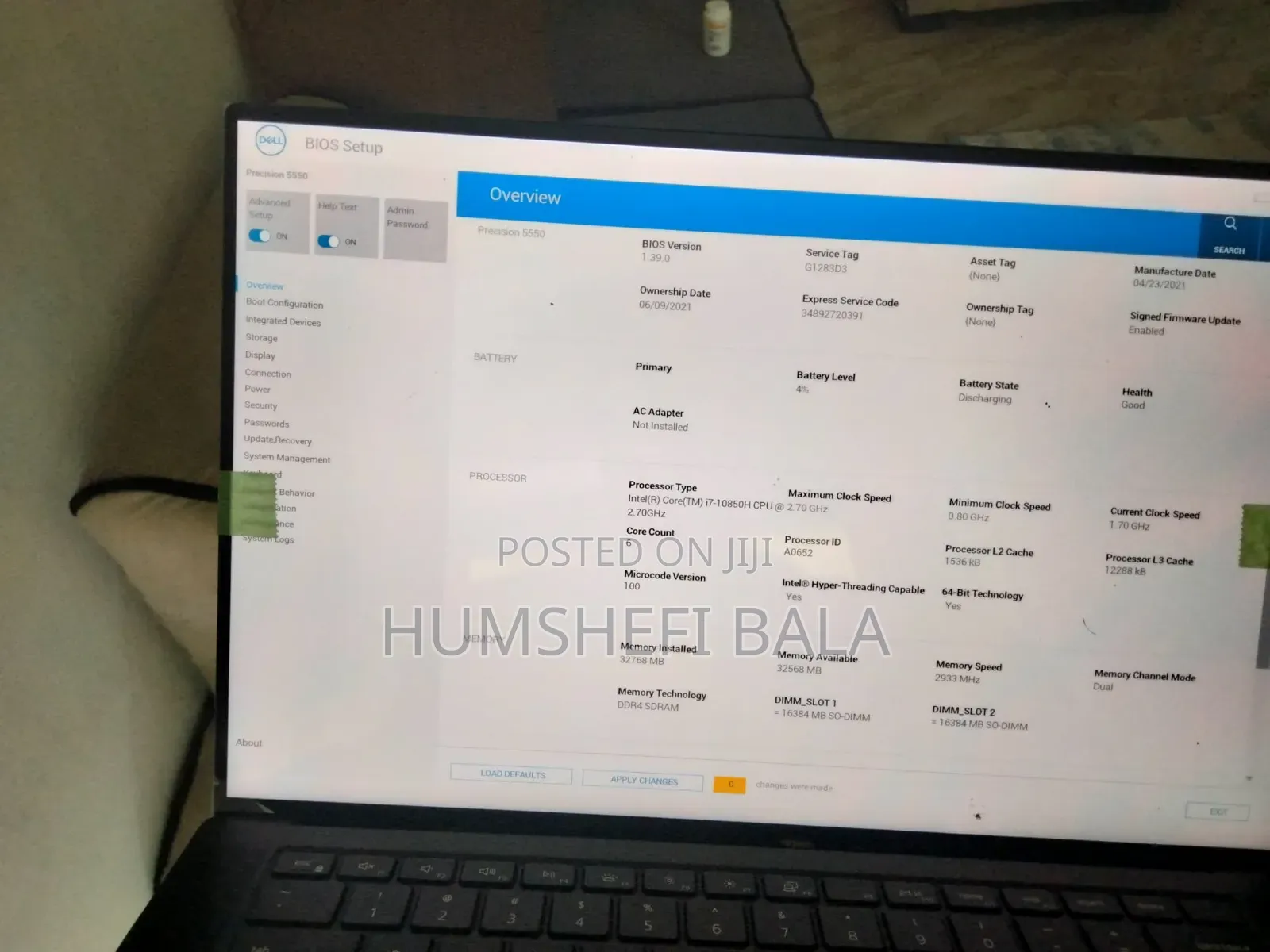 Laptop Dell Precision 5550 32GB Intel Core i7 eMMC 512GB