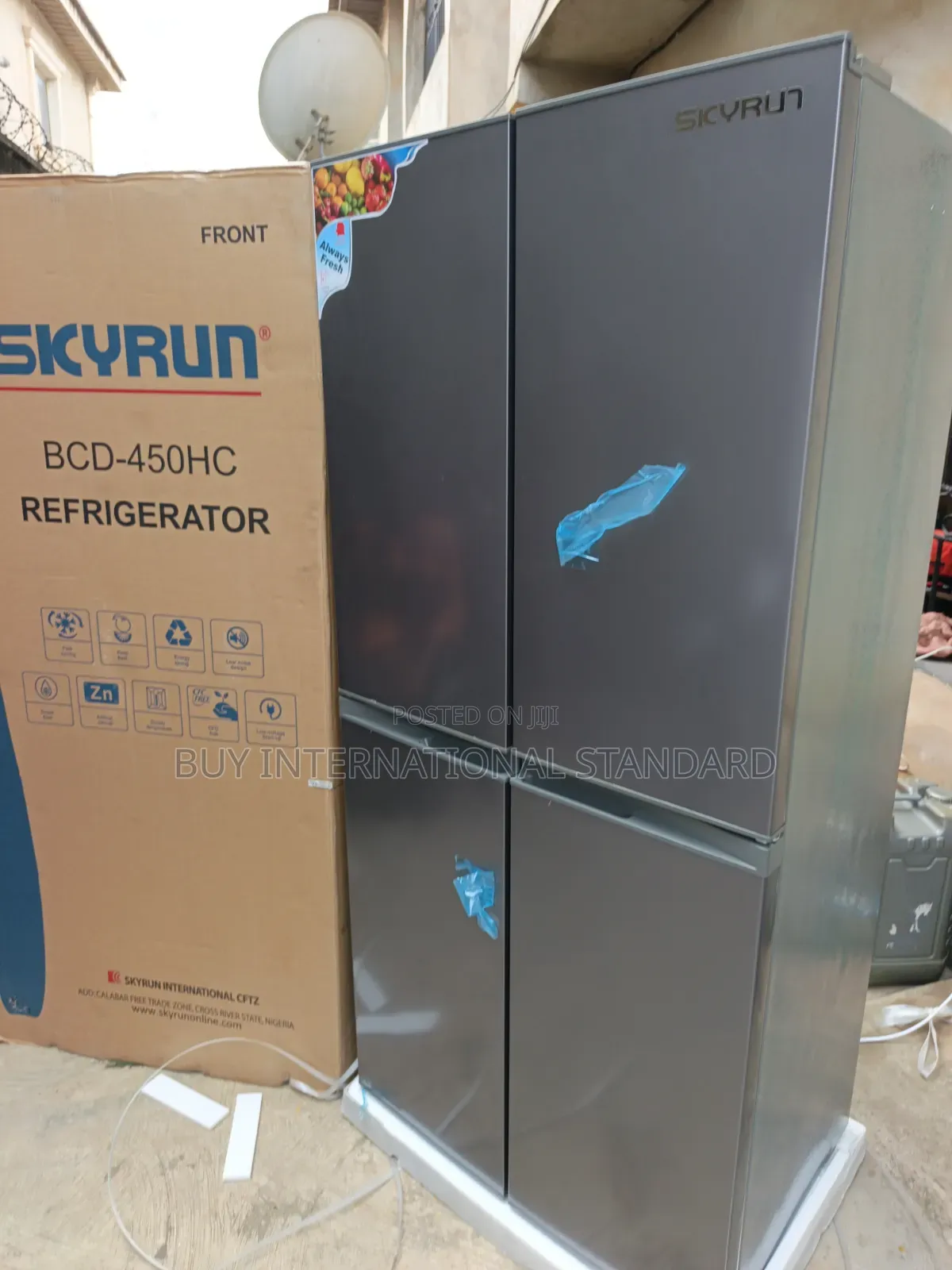 BCD-450HC 450L Skyrun – Sleek 4 Doors Side-by-Side Fridge