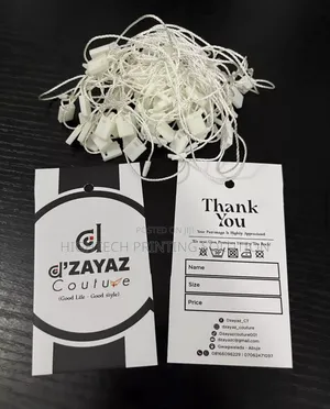 Custom Clothing Labels / Cloth Tags – 100pcs ₦10,000