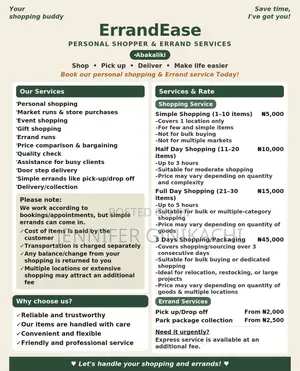 Personal Shopper Errand Services in Abakaliki