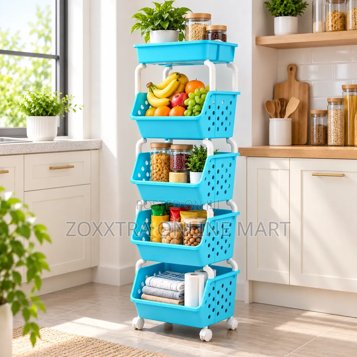 5-Tier Multipurpose Mobile Storage Rack