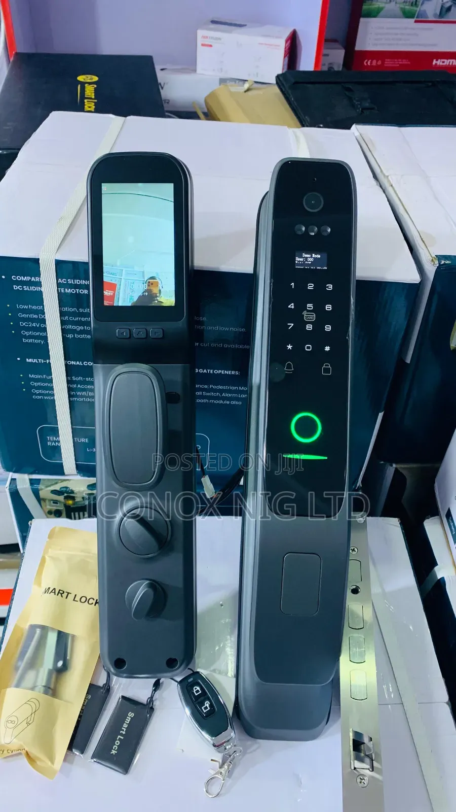 Remote 3D Face, Fingerprint Recognition Security for Metal Wood Doors
