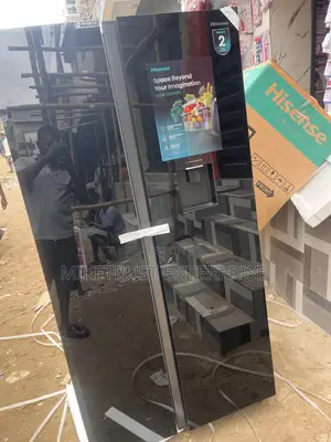 529L Hisense Black Mirror Inverter Fridge With Water Dispenser