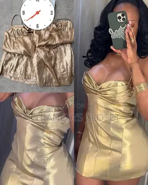 Zara Corsetry Metallic Texture Dress