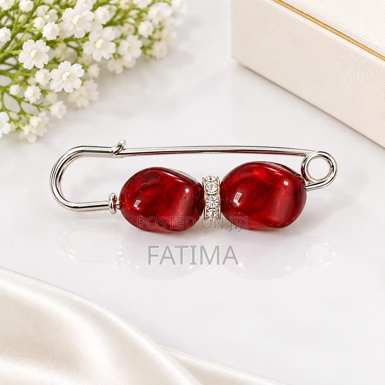 Diamond Safety Lock Hijab Pin