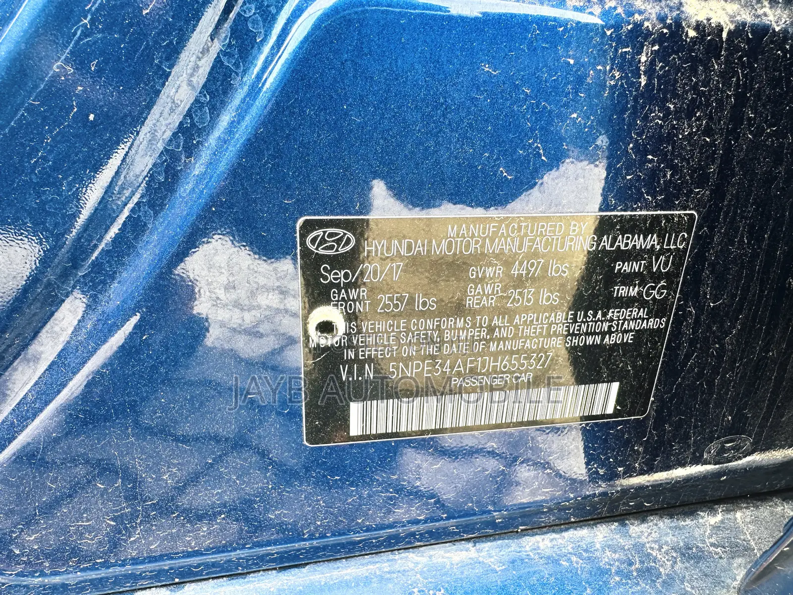 Hyundai Sonata 2018 Blue