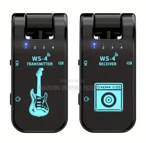 Professional Jack Wireless Transmitter and Receiver for Guitar, Piano