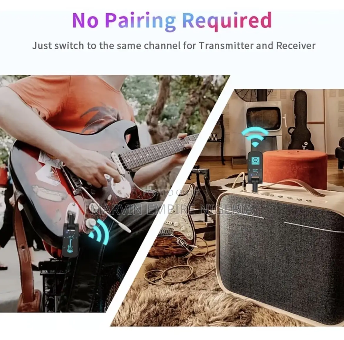 Professional Jack Wireless Transmitter and Receiver for Guitar, Piano