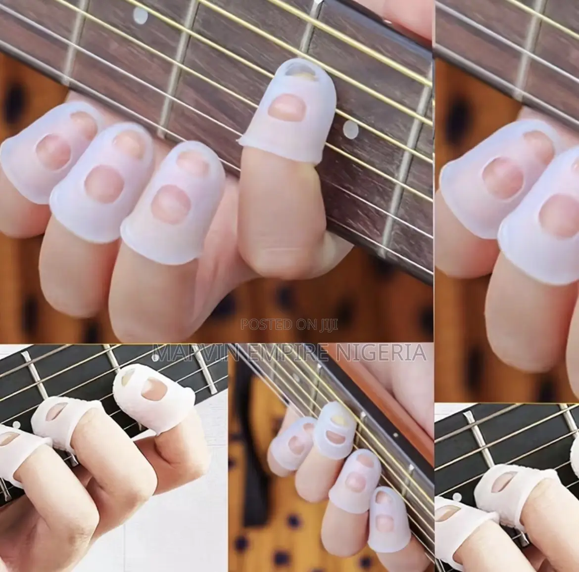 4pcs Silicone Guitar Finger Picks - Ideal for Beginners - Comfortable