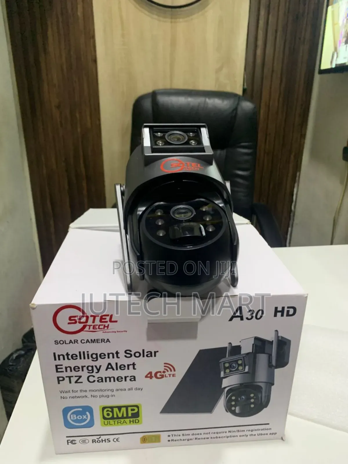 Ubox Dual Lens 6MP 4G Solar PTZ Security Camera