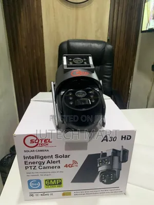 Ubox Dual Lens 6MP 4G Solar PTZ Security Camera