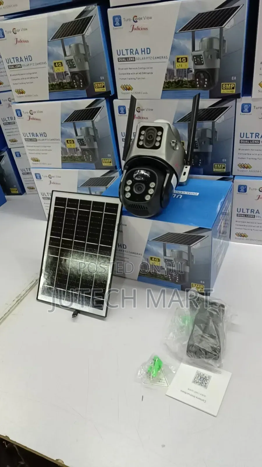 EseeCloud Dual Lens 8MP 4G Solar PTZ Security Camera