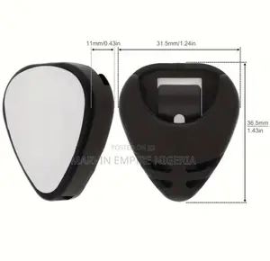 2pcs Black Plastic Guitar Pick Holder With Adhesive Backing Easy Paste