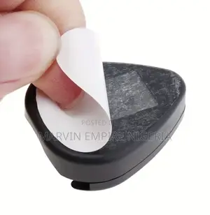 2pcs Black Plastic Guitar Pick Holder With Adhesive Backing Easy Paste