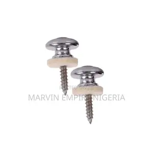 2pcs Mushroom Head Wool Padded Guitar Strap Pins, Strap Buttons