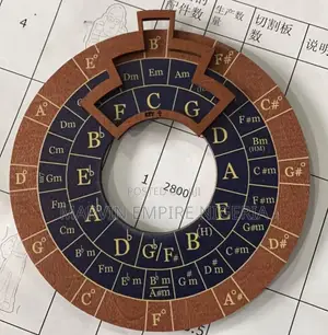 Cheat to Mastery Circle of Fifths Wooden Melody Chord Tool Fo Musician
