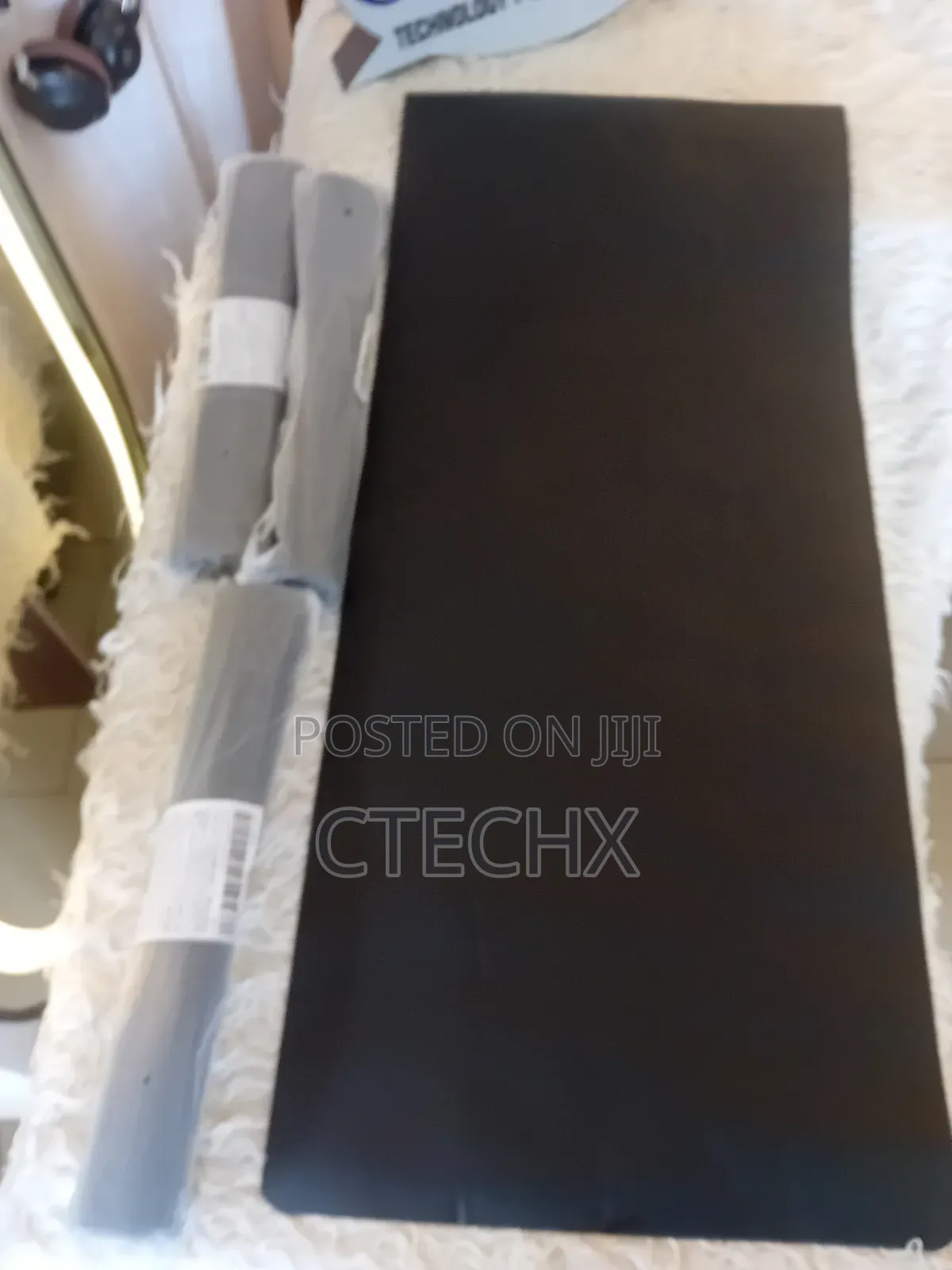 Leather Desk Protector, Large Mouse Mat, Non-Slip PU , Black 80x40cm