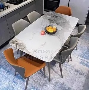Luxury Marble Dining Table Set With 6-Chair