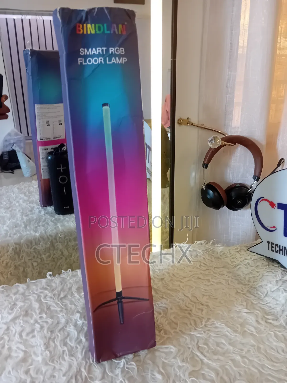 Triangular Base RGB Floor Lamp, Multiple Color Modes With Music Sync