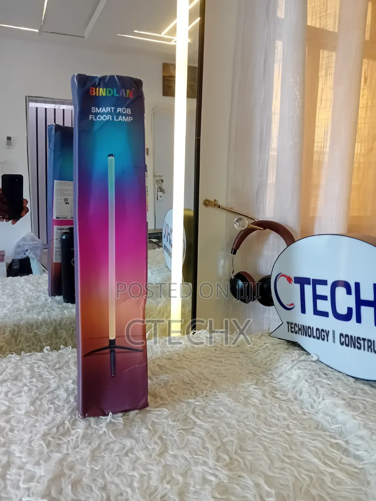 Triangular Base RGB Floor Lamp, Multiple Color Modes With Music Sync
