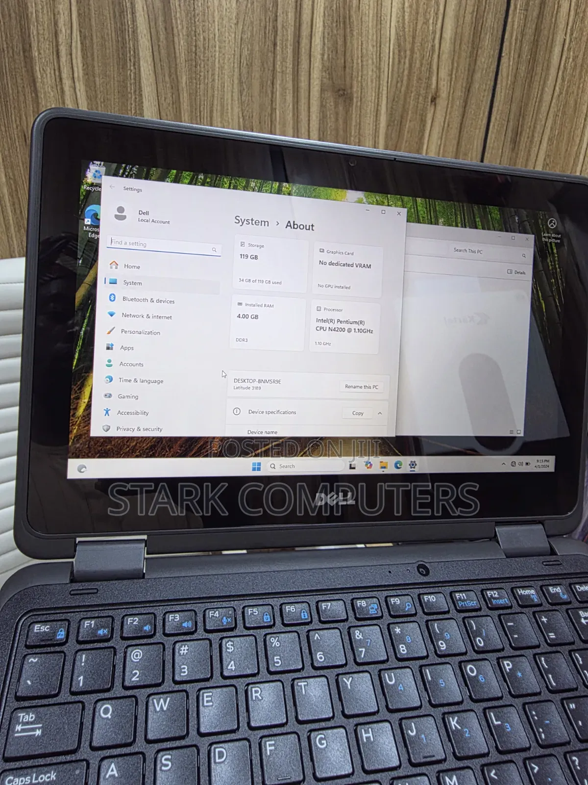 Laptop Dell Latitude 3189 4GB Intel Pentium SSD 128GB