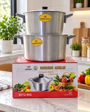 Winda Gold 2-Piece Big Cooking Pot Set
