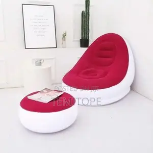 Inflatable Sofa Chair With Stool and Manual Pump