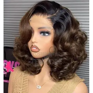 Natural Bounce Hair Curly Human Bob Bouncy Wig